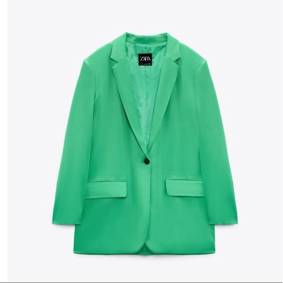 Zara 2 set satin effect full length pants and blazer - Picture 14 of 15